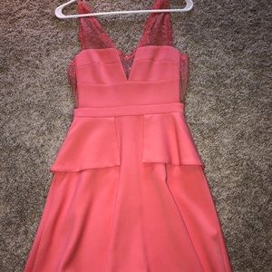 Beautiful coral pleated dress